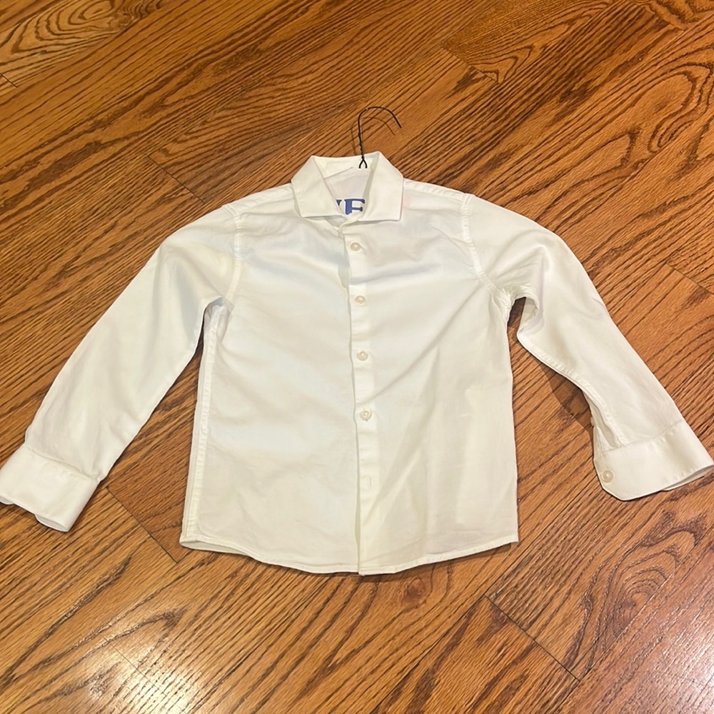 Zara Boy’s White Slim Fit Button Down Shirt Size 6